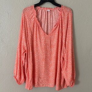 Women’s Old Navy Coral Floral Top, XXL